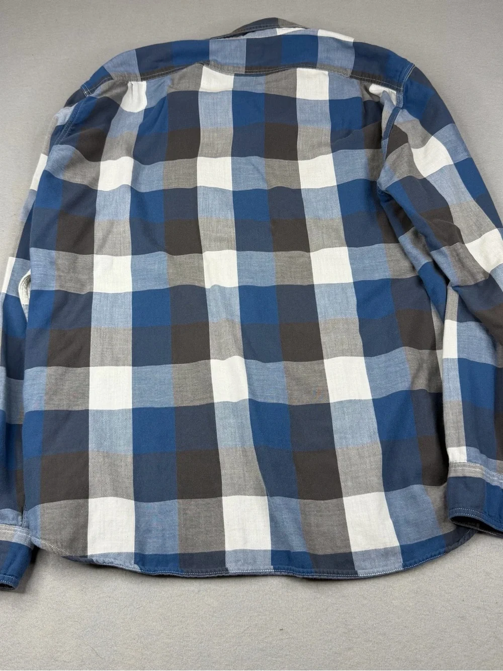 J.Crew Authentic Workwear Plaid Shirt Mens XL Blue Gray FA10 Utility 30757